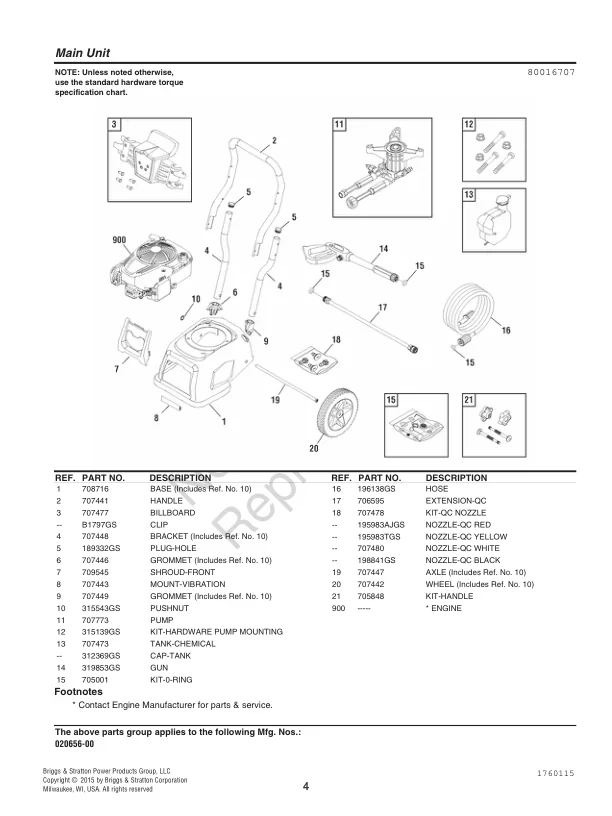 BRIGGS AND STRATTON, 020656-00, IPL.4
